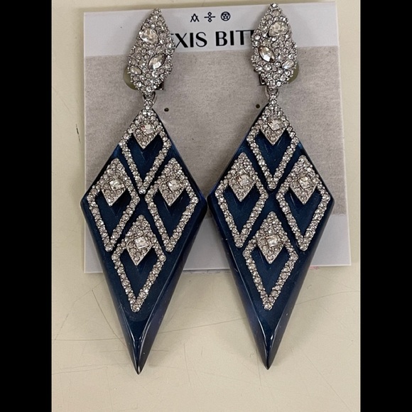 Alexis Bittar Jewelry - Alexis Bittar Spiked Lattice Crystal Blue Earrings